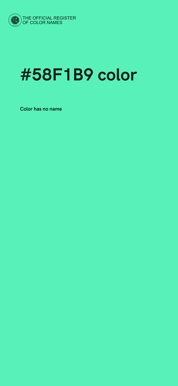 #58F1B9 color image