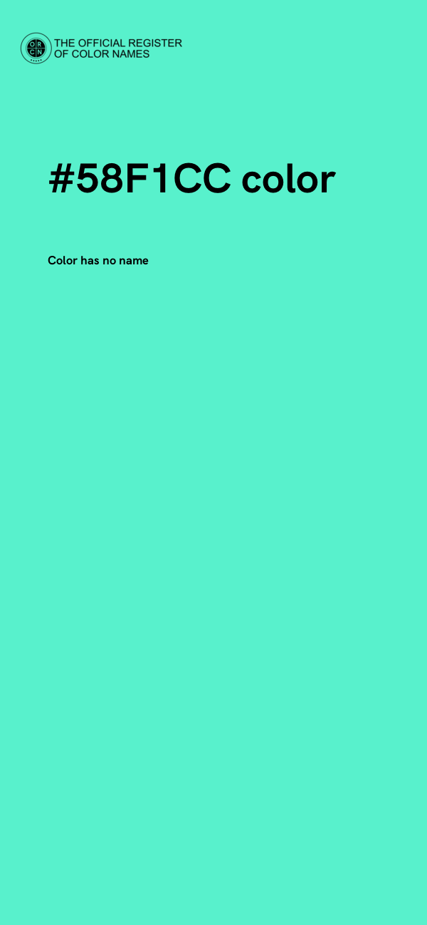 #58F1CC color image