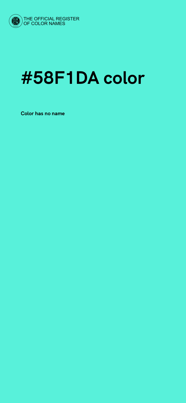 #58F1DA color image