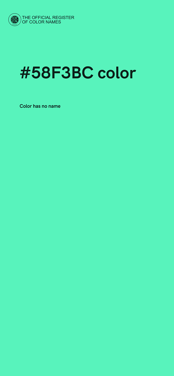#58F3BC color image