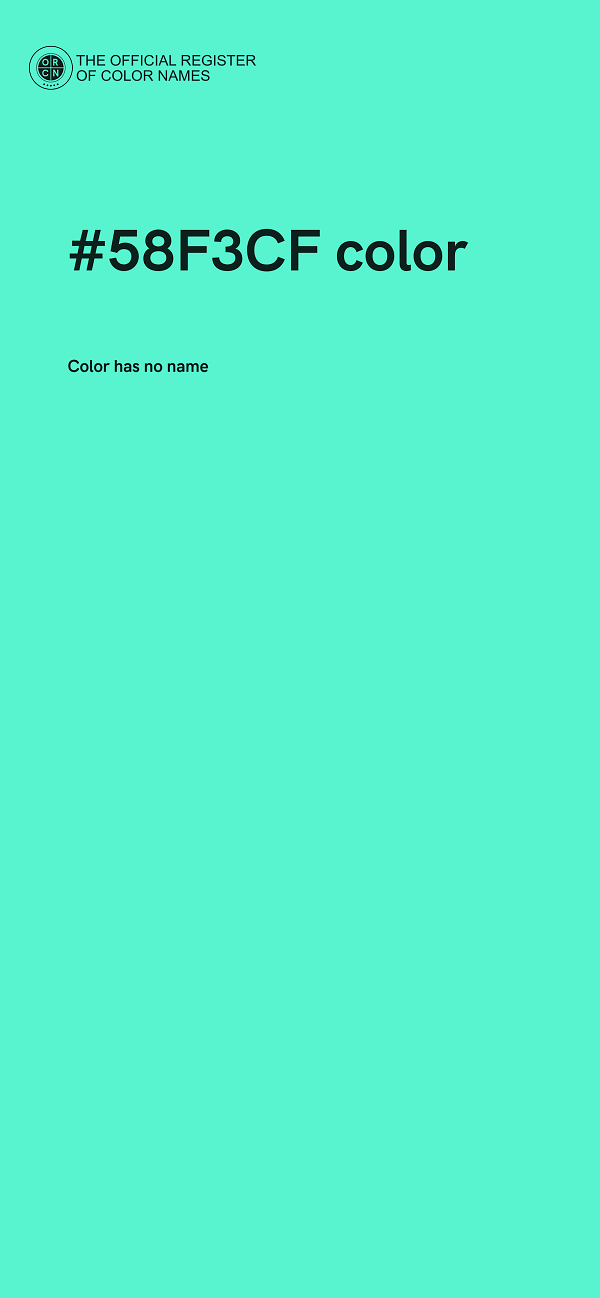 #58F3CF color image
