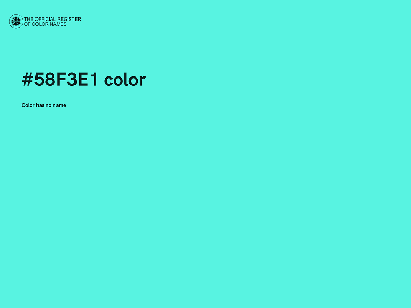 #58F3E1 color image
