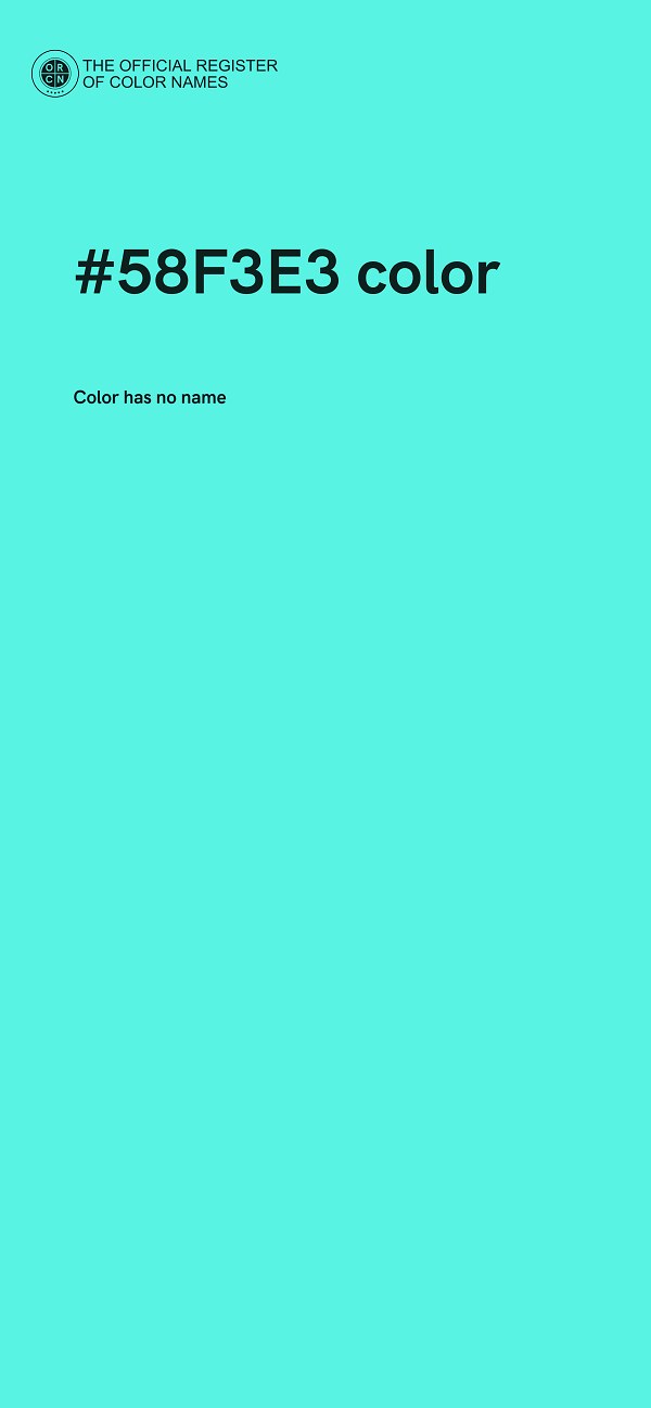 #58F3E3 color image