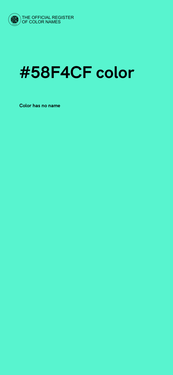 #58F4CF color image