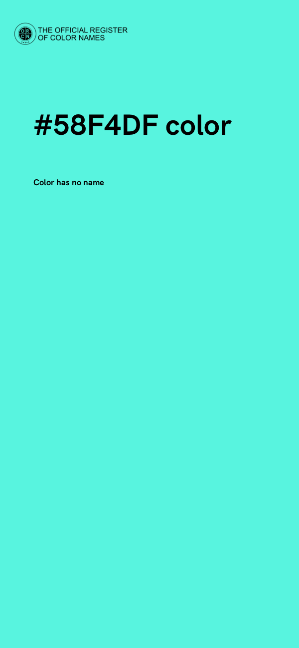 #58F4DF color image