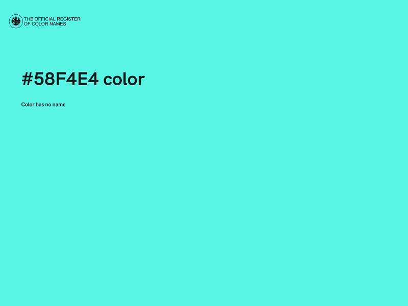 #58F4E4 color image