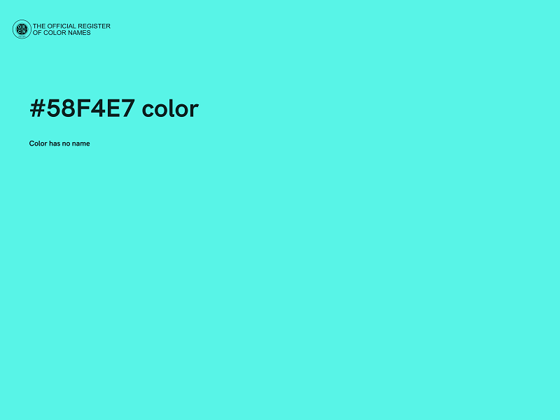 #58F4E7 color image