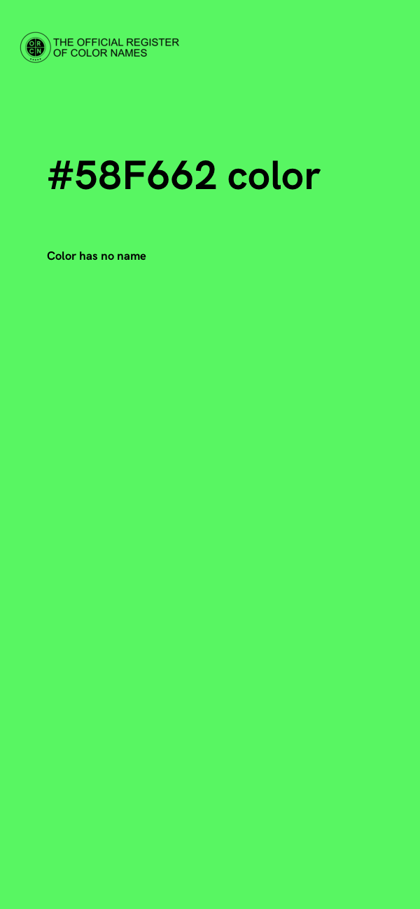 #58F662 color image