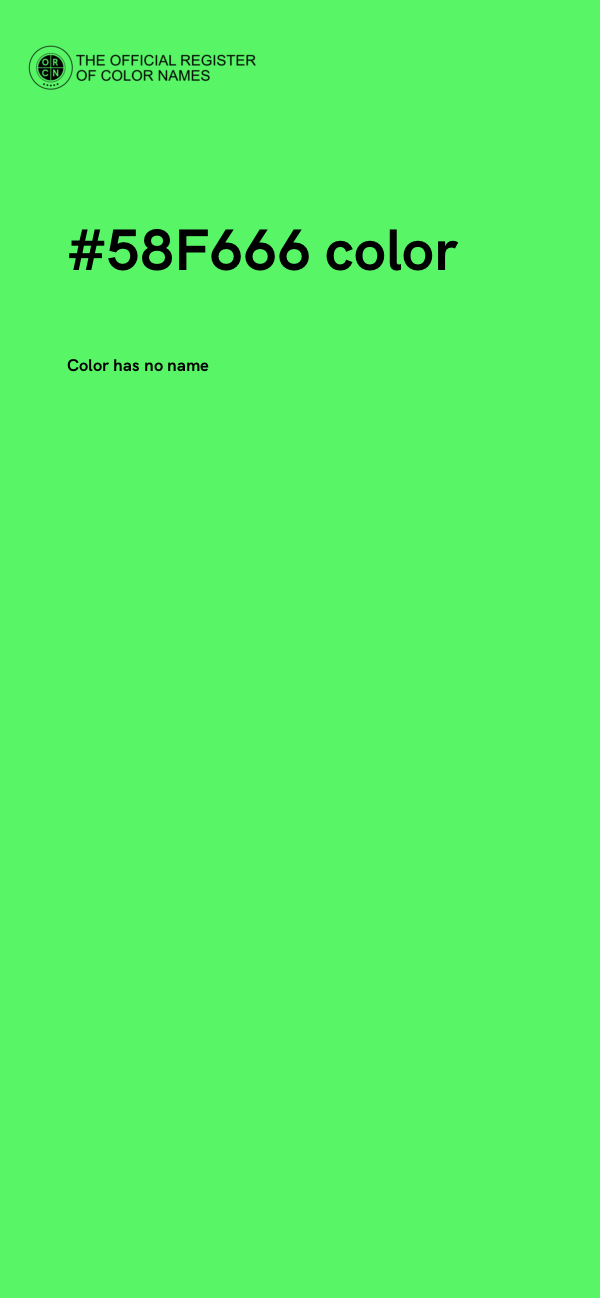 #58F666 color image