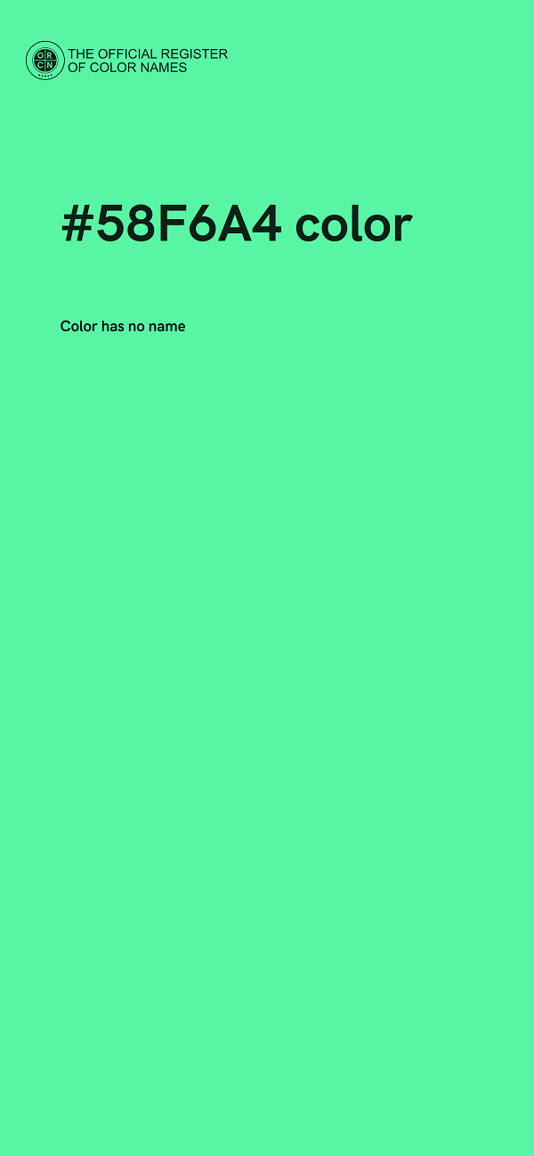#58F6A4 color image