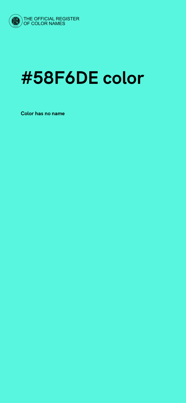 #58F6DE color image