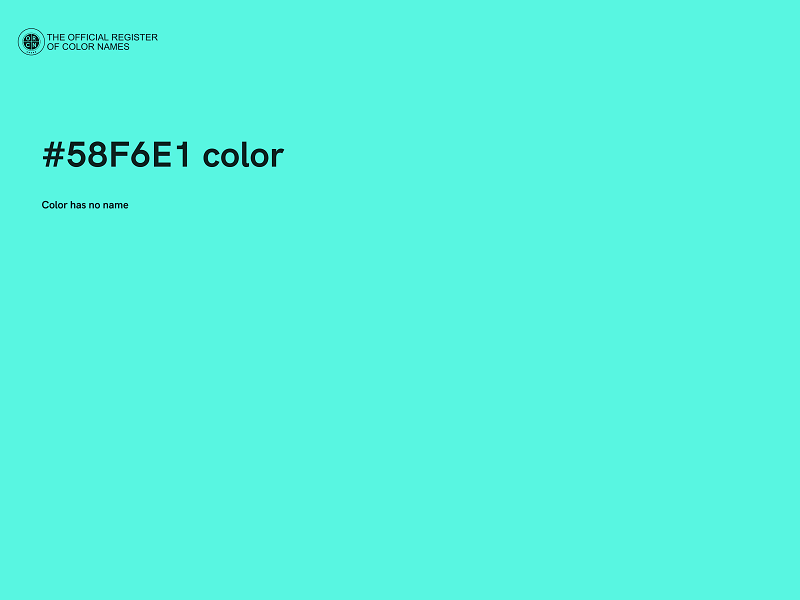 #58F6E1 color image