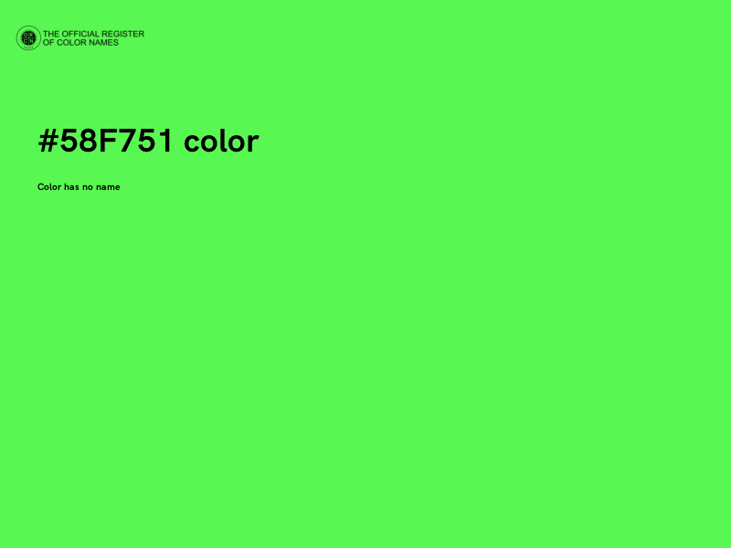 #58F751 color image