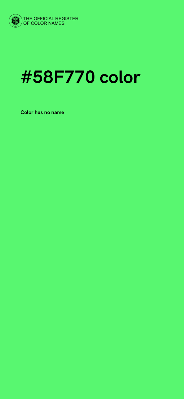 #58F770 color image