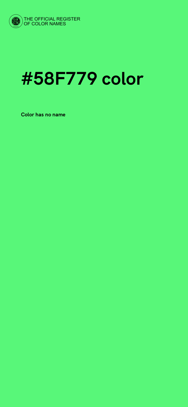 #58F779 color image