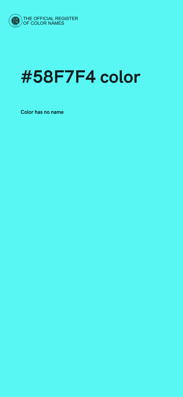#58F7F4 color image