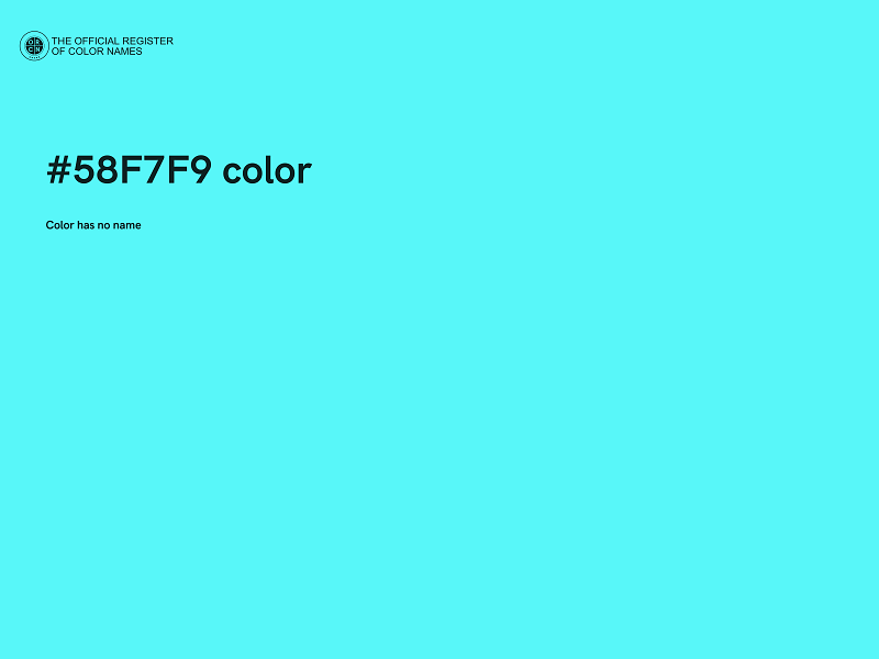 #58F7F9 color image