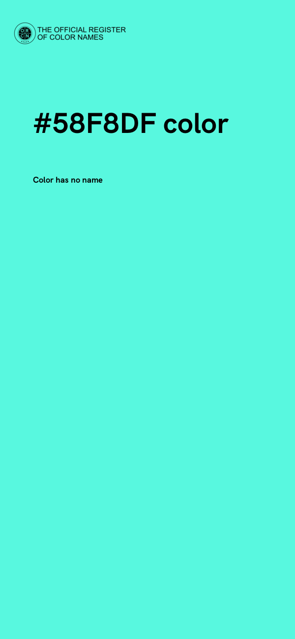 #58F8DF color image