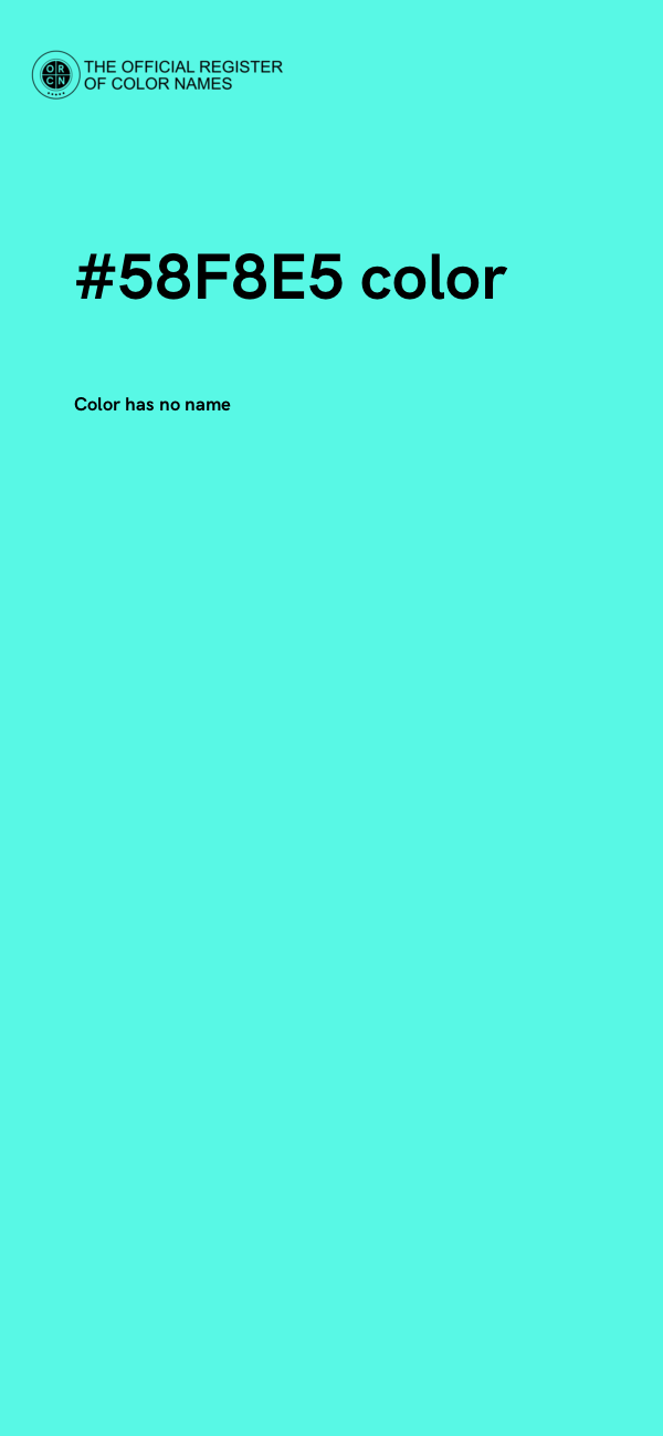 #58F8E5 color image
