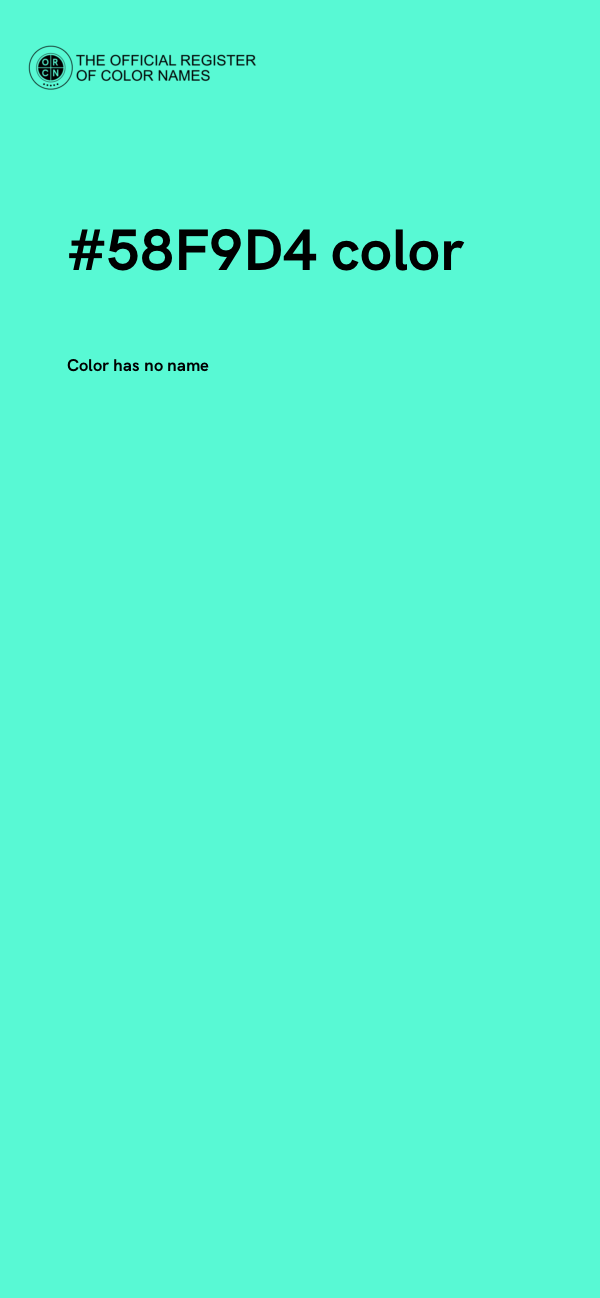 #58F9D4 color image