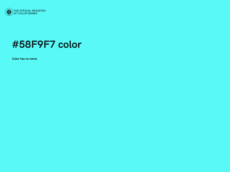 #58F9F7 color image