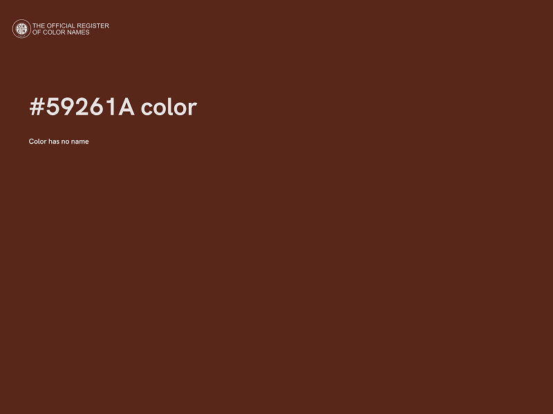 #59261A color image