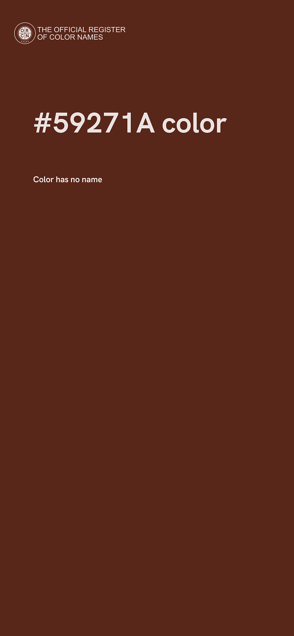 #59271A color image