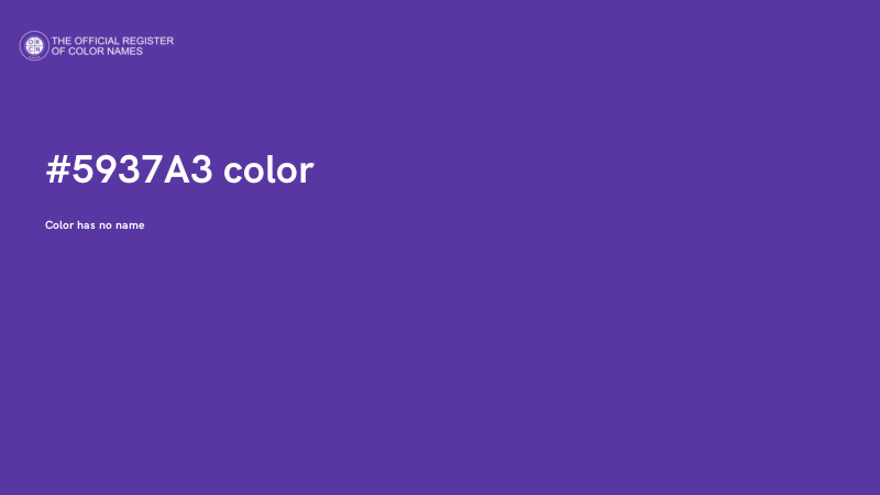 #5937A3 color image