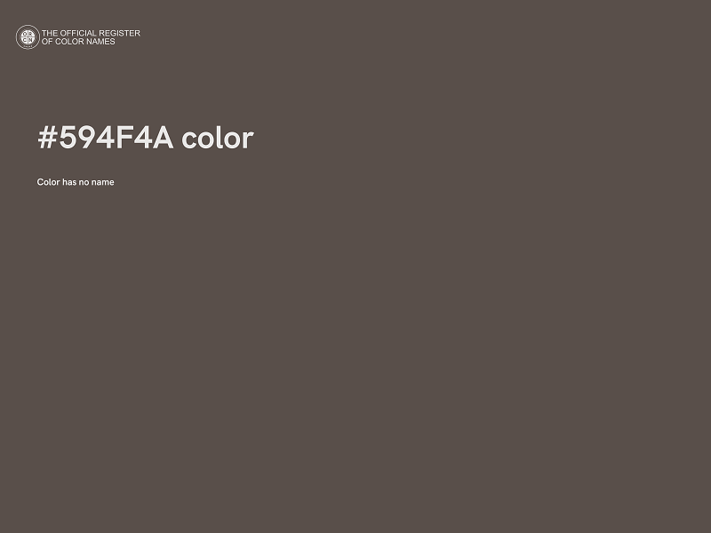 #594F4A color image