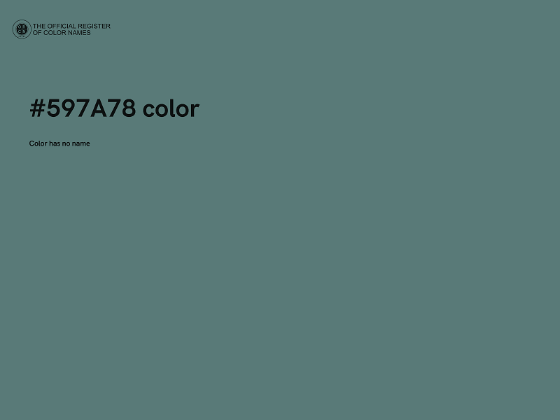 #597A78 color image