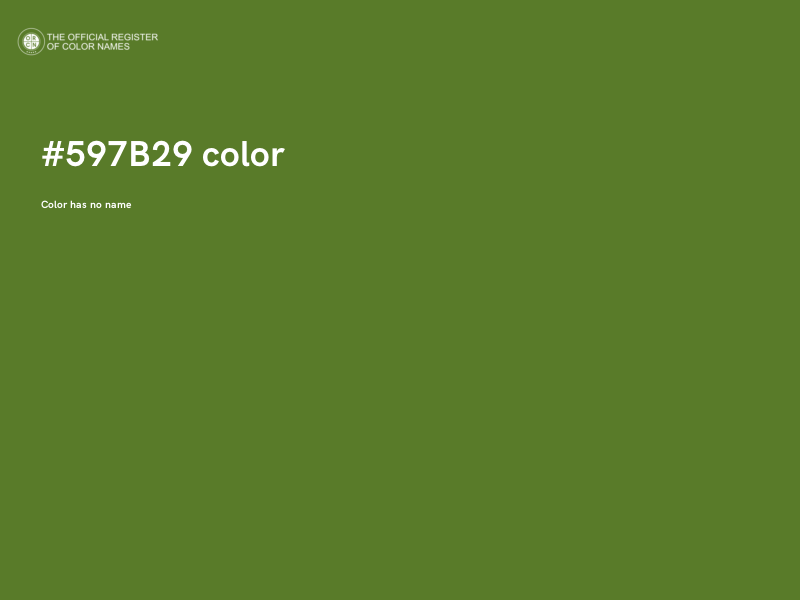 #597B29 color image