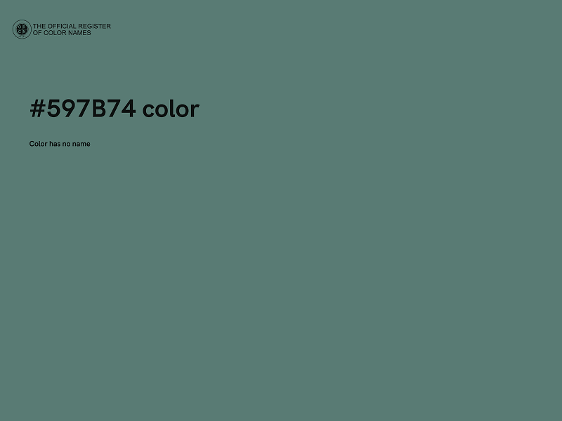 #597B74 color image