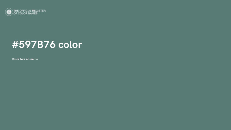 #597B76 color image