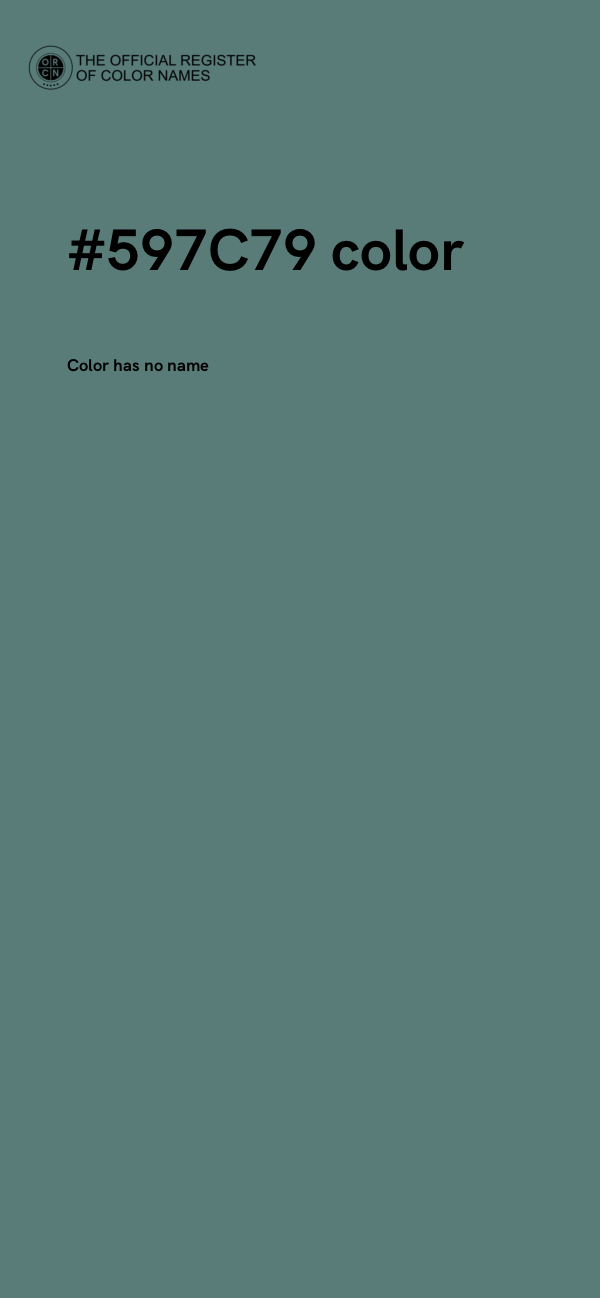 #597C79 color image