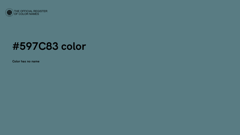 #597C83 color image