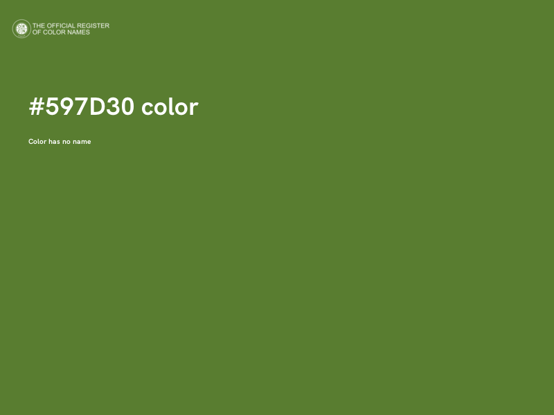 #597D30 color image