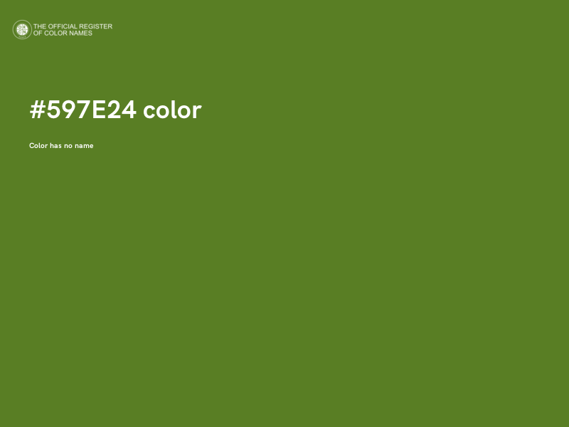 #597E24 color image