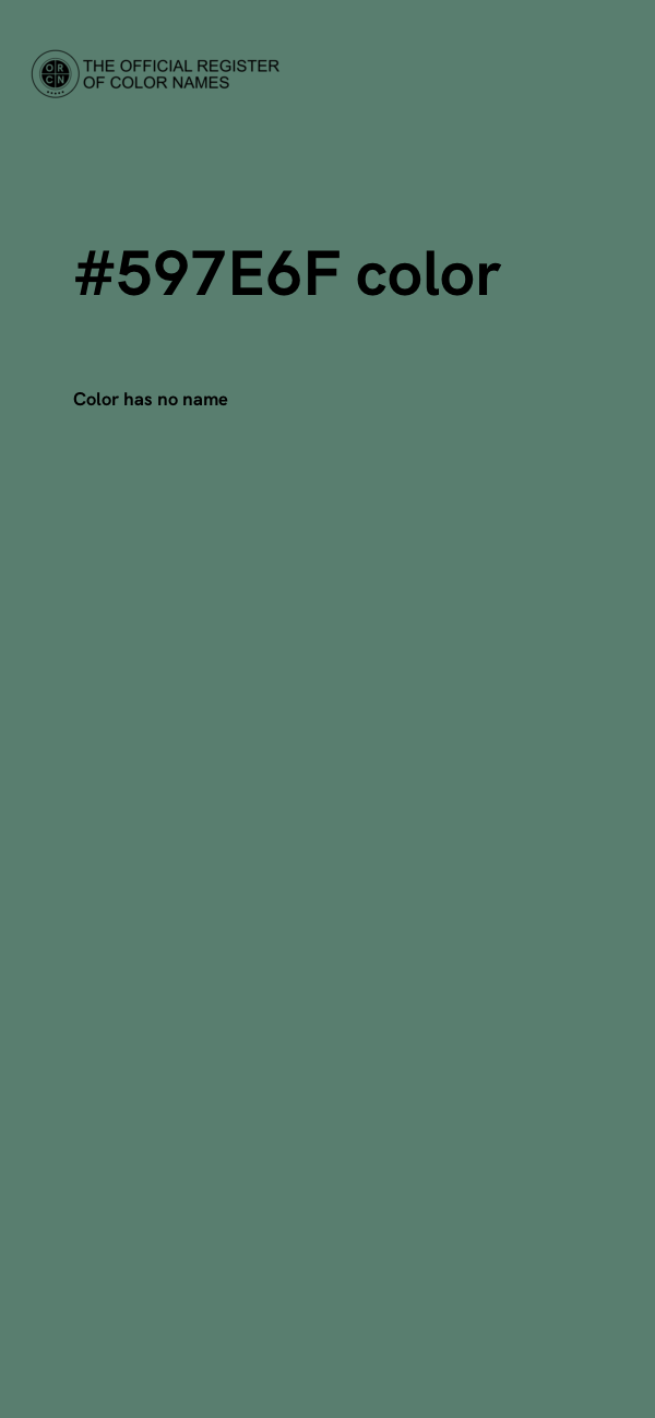 #597E6F color image