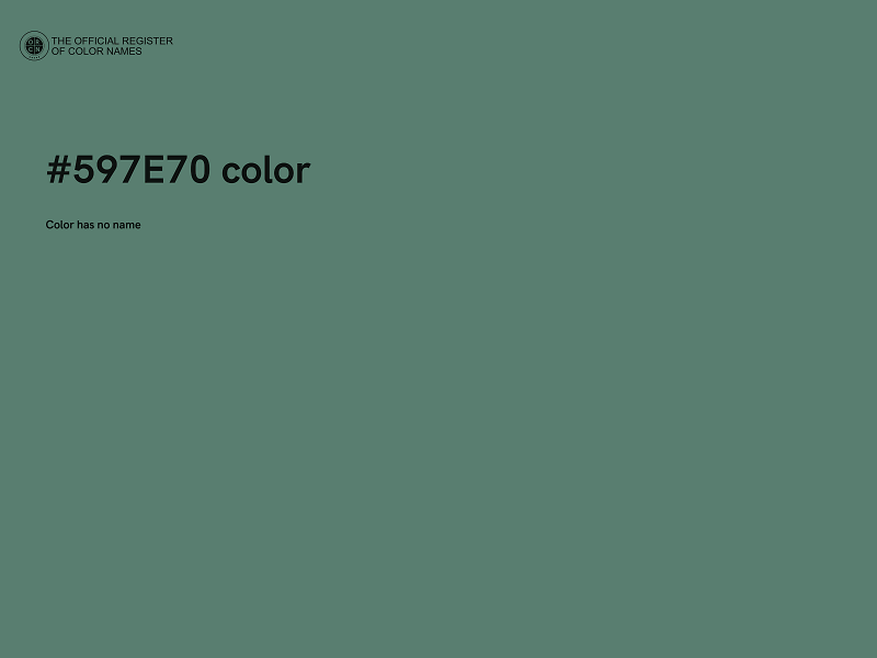 #597E70 color image