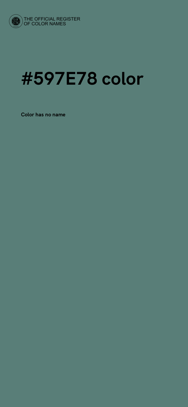 #597E78 color image