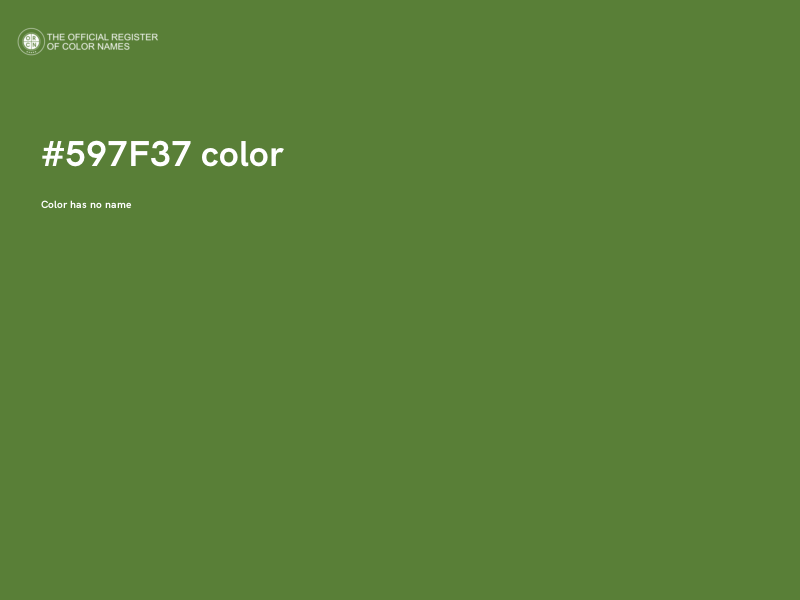 #597F37 color image