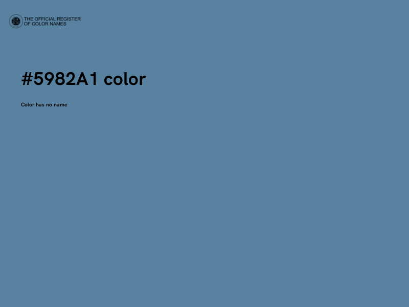 #5982A1 color image