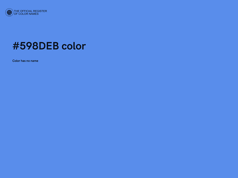 #598DEB color image