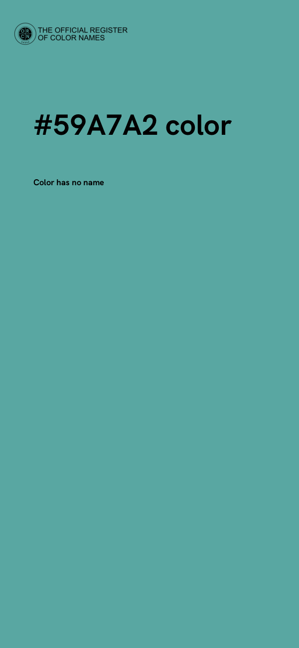 #59A7A2 color image