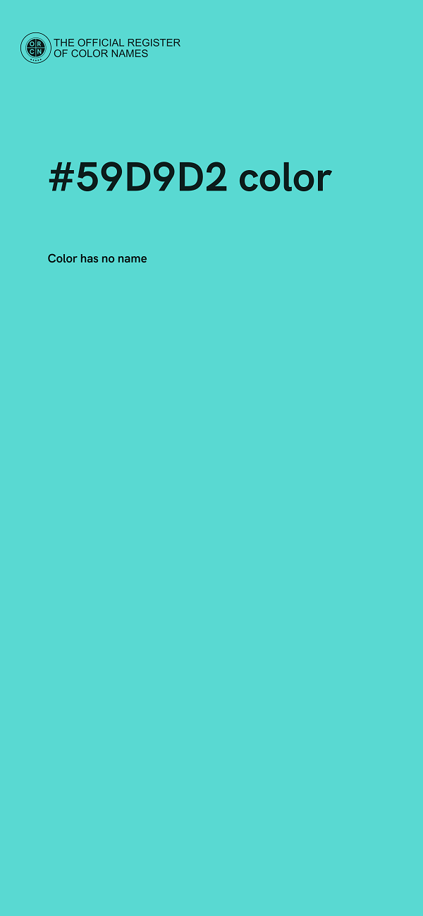 #59D9D2 color image
