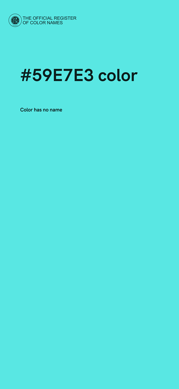 #59E7E3 color image
