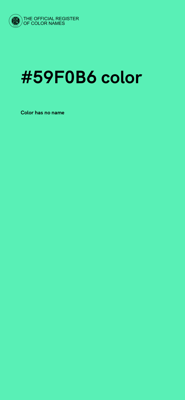 #59F0B6 color image