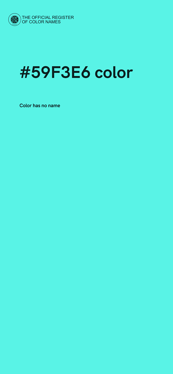 #59F3E6 color image