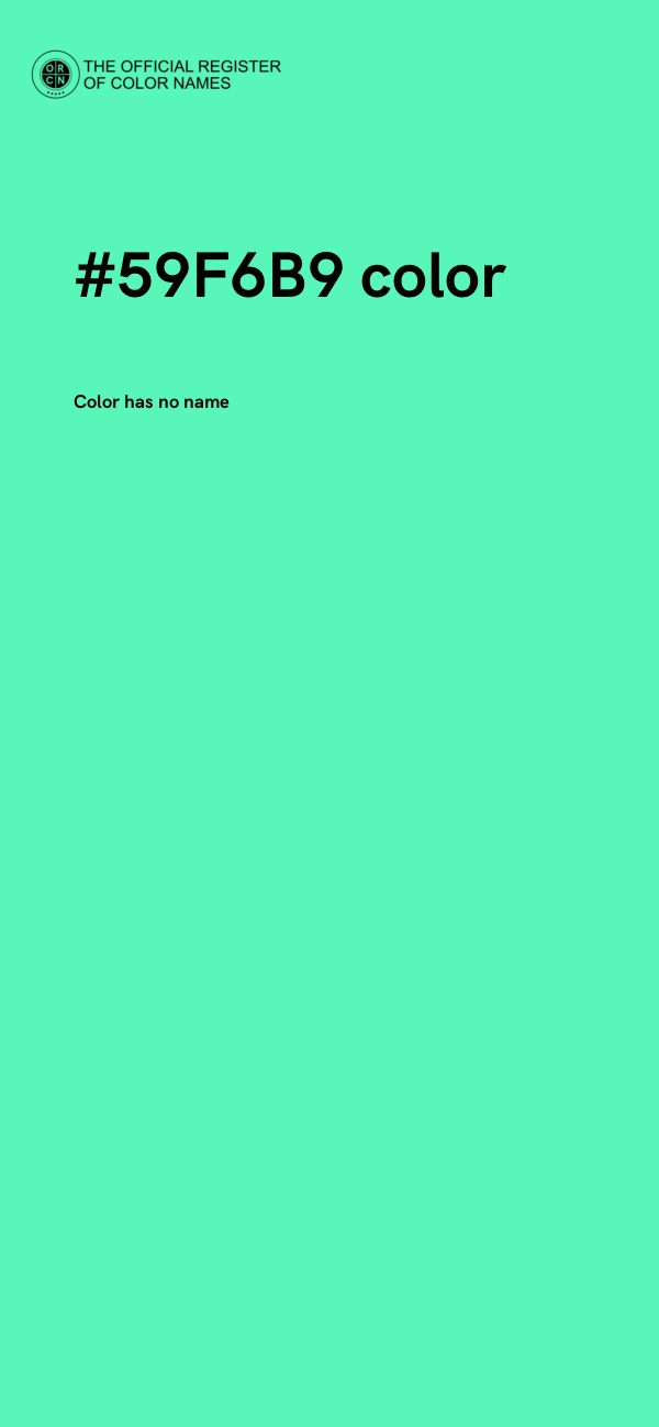 #59F6B9 color image