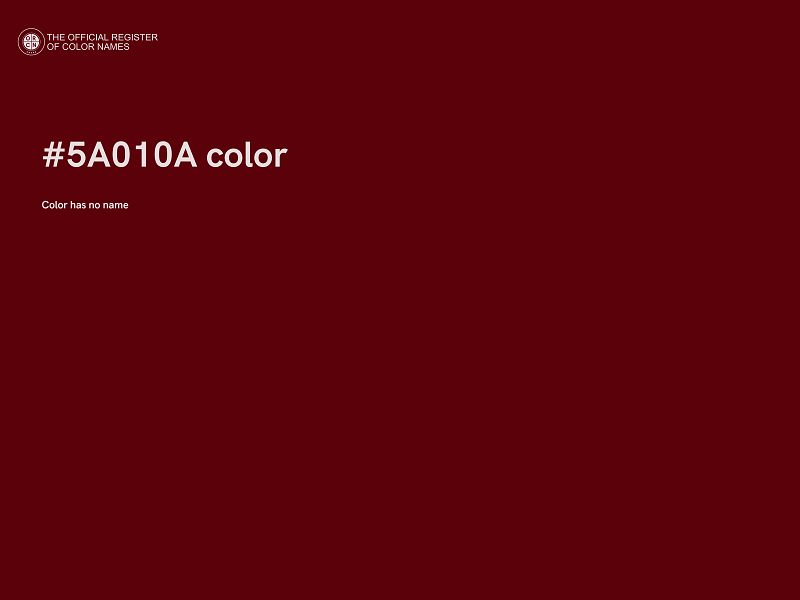 #5A010A color image